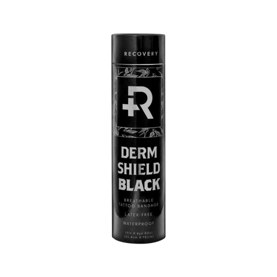 Recovery Derm Shield Beskyttende tatoveringsfilm - 25 cm x 7,3 m - Svart