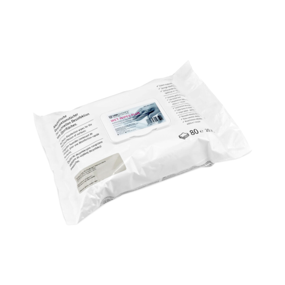 Pakke med 80 Unigloves Aldehydfrie Wet Wipes Plus (250 x 250 mm)