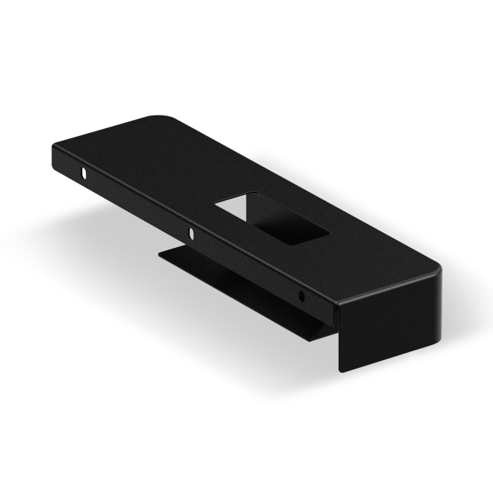 Meta Gloves Extension black metal mounting bracket with rectangular cutout